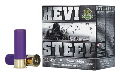 HEVI-Shot - HEVI-Shot HEVI-Steel 16 Gauge 2.75-Inch 15/16 Oz #6 Steel Shotshells - High Velocity for Waterfowl Hunting