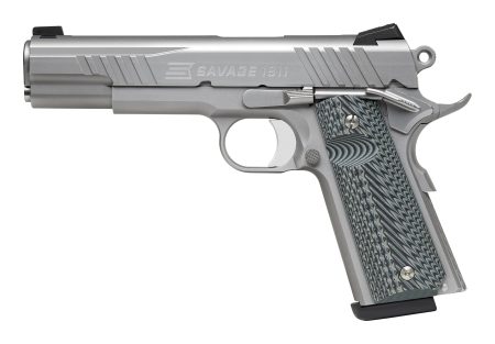 Savage Arms - Savage Arms 1911 GOVT 45 ACP Semi-Auto Pistol with Matte Stainless Finish and VZ G10 Grips
