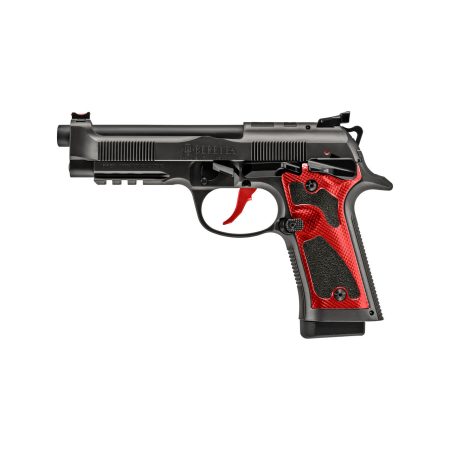 Beretta - Beretta 92X Performance Carry Optic 9mm Semi-Auto Pistol with Fiber Optic Sights and Red Aluminum Grips