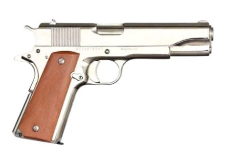 Rock Island Armory - Rock Island Armory M1911-A1 GI 45 ACP Semi-Auto Pistol with High Polished Nickel Finish
