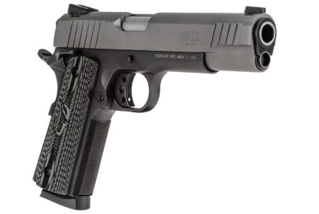 Taurus - Taurus 1911FS .45 ACP Semi-Auto Pistol with Gray Cerakote Finish and Custom VZ Steel Grips