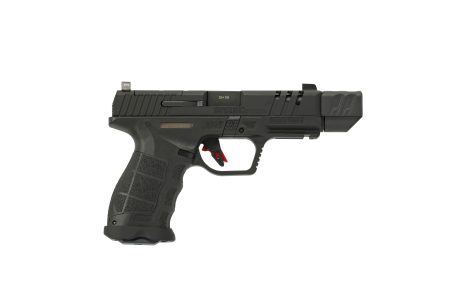 SAR Firearms - SAR Firearms SAR9 Socom Compact Compensator 9mm Semi-Auto Pistol with Interchangeable Grips and Expanded Magwell