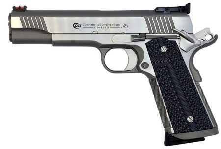 Colt - Colt Series 70 Custom Competition .45 ACP Semi-Auto Pistol with Brushed Stainless Steel Finish