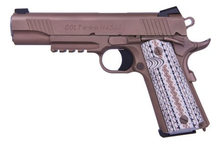 Colt - Colt M45A1 45 ACP Semi-Auto Pistol with Zinc Brown Ion Bond Finish and Novak Night Sights