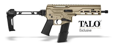 Diamondback Firearms - Diamondback Firearms DBX Pistol 5.7x28mm with Bright Nickel Cerakote Finish and Strike FSA Folding Brace