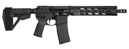 Diamondback Firearms - Diamondback Firearms Obsidian DB15 Pistol with SB Tactical SBA5 Brace, 5.56 NATO, Matte Black Anodized Finish