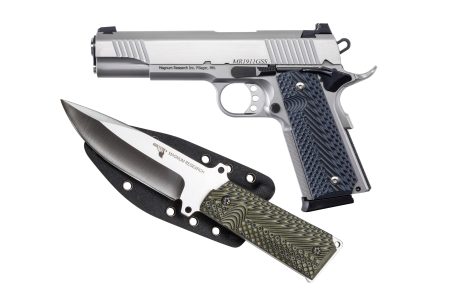 Magnum Research - Magnum Research Desert Eagle 1911 .45 ACP Semi-Auto Pistol with Knife - Matte Stainless Finish