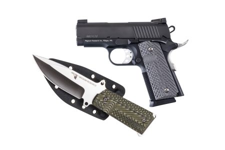 Magnum Research - Magnum Research Desert Eagle 1911 .45 ACP Semi-Auto Pistol with G10 Grips and Knife