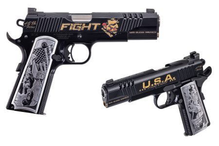 Auto-Ordnance - Thompson - Auto-Ordnance Thompson 1911 Trump Fight .45 ACP Semi-Auto Pistol with Custom Engraving
