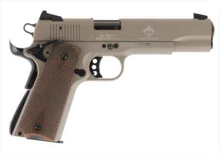 American Tactical Inc - American Tactical Inc GSG M1911 22LR Semi-Auto Pistol with Tan Finish and 10-Round Magazine