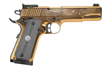 EAA Corp - EAA Corp MC1911 Match Lux 45 ACP Semi-Auto Pistol with Gold Finish and Custom Engraving