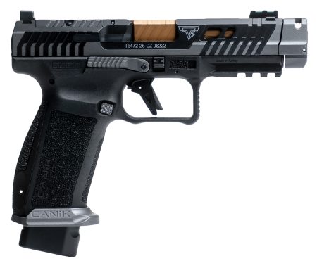 CANIK - CANIK TTI Combat 9mm Semi-Auto Pistol with Smoke Cerakote Finish and Taran Tactical Enhancements