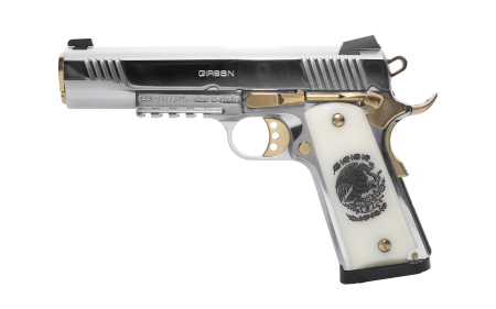 EAA Corp - EAA Corp MC1911S Liberador II .45 ACP Semi-Auto Pistol with Polished Chrome Finish and White Muerte Grips