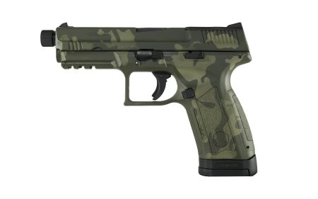 EAA Corp - EAA Corp MC9 Disruptor 9mm Semi-Auto Pistol with Green Laser Camo Finish and Optics Ready Slide