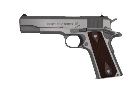 Colt - Colt 1991 Government .45 ACP Stainless Semi-Auto Pistol with White Dot Sights