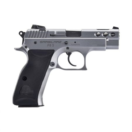 SAR Firearms - SAR Firearms P8S Compact 9mm Semi-Auto Pistol with Stainless Finish and Adjustable Sights