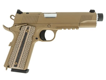 Tisas - Tisas 1911 Duty Raider .45 ACP Semi-Auto Pistol with Flat Dark Earth Cerakote Finish