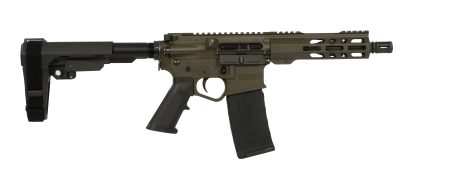 Wise Arms - Wise Arms WA-15B 300 AAC Blackout Semi-Auto Pistol with Olive Drab Green Cerakote Finish and SBA3 Pistol Brace