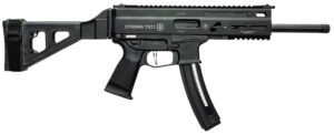 Grand Power 197892004817 TR22 Stribog 22 LR 25+1 10" Black Threaded Barrel, Black Hardcoat Anodize Receiver w/Picatinny Rail, Black SB Tactical Brace, Black Polymer Grip, Ambidextrous
