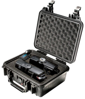 Pelican 1200000110 Protector Case Black Polypropylene Holds Handgun