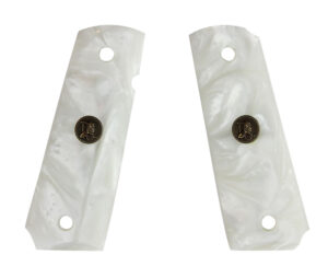 Pachmayr 62001 Custom Grip White Simulated Pearl Panels for 1911 with Ambidextrous Safety